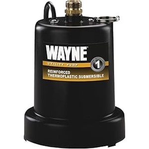 Pictured is the Wayne 56517 TSC130.utility pump. .25 HP-Thermoplastic utility Pump
